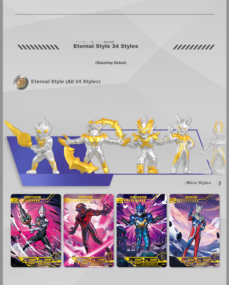 Kayou Ultraman Rubber Doll Series 8: Hero Assembly Collection XP Cards - Mid-Autumn Festival, National Day, Children's Christmas Gift 15