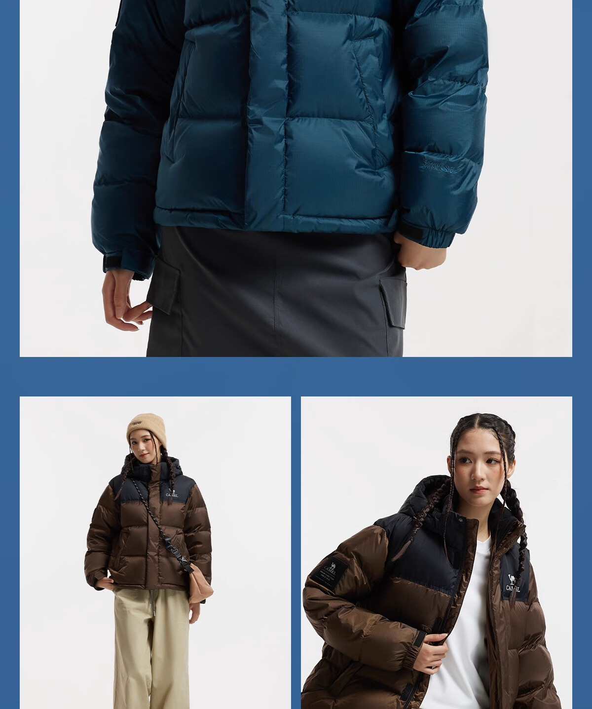 CAMEL Dilireba Edition Feather God PRO Women's Goose Down Winter Windproof Puffer Jacket Unisex 2