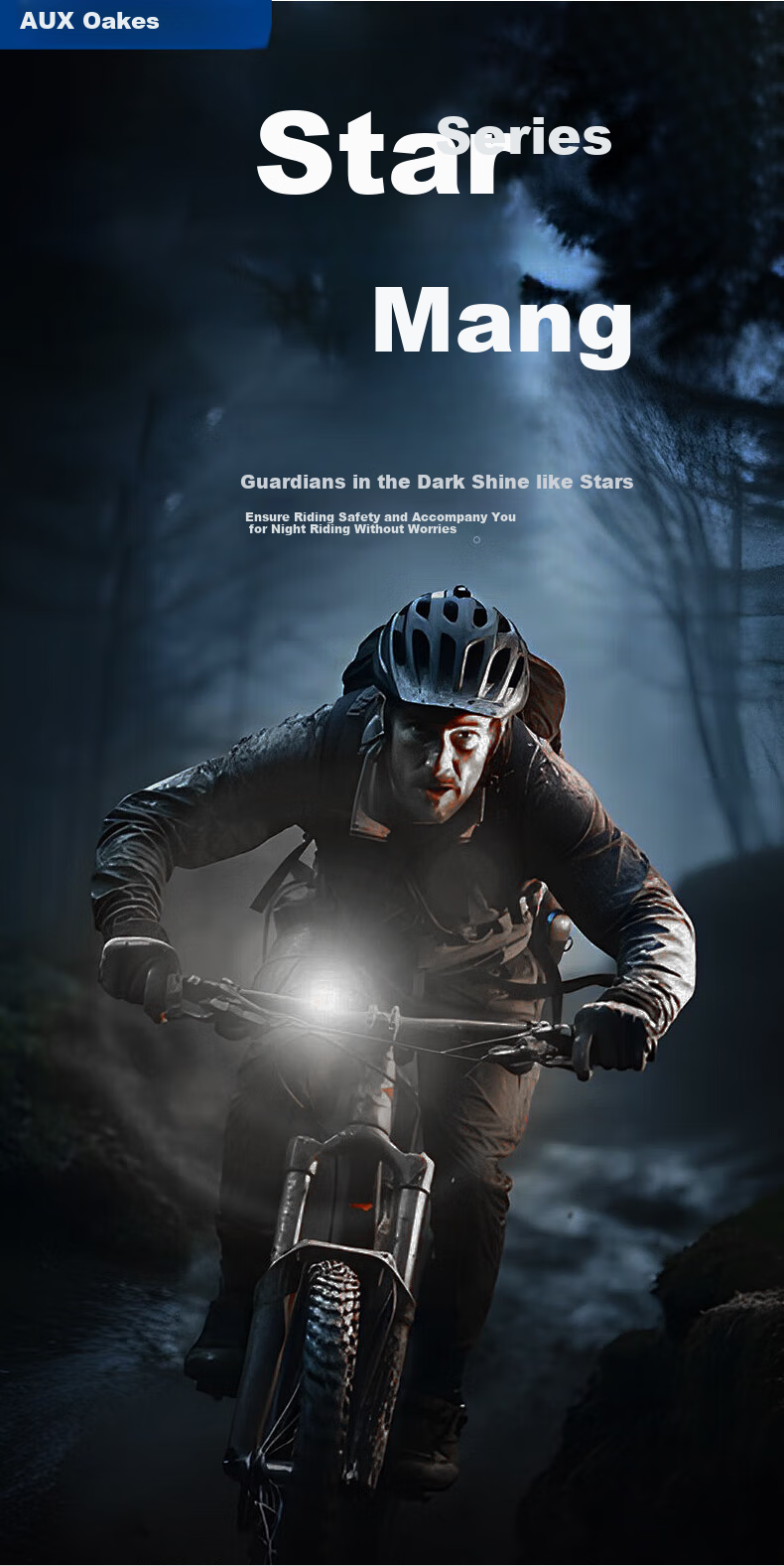 Aokesi Bicycle Front Light, High Beam, Rechargeable, Night Riding Flashlight, Mountain Road Cycling Light, Children's Bike Light, Riding Equipment 1
