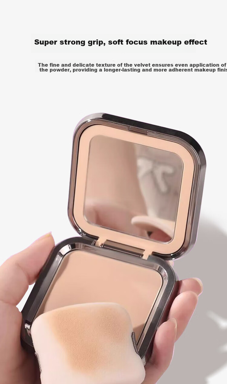 Meifuyu Double-Sided Flocked Powder Puff (Thin Round Shape), 3 Pieces, CT Replacement for Loose Powder Puff, Setting Makeup, MF8559 7