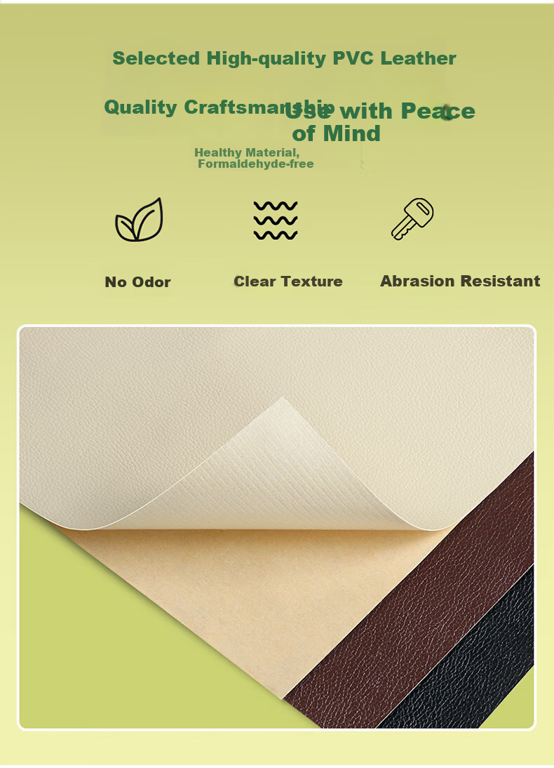 Mileqi Self-Adhesive Leather Sofa Repair Patch for Car Interior And Electric Vehicle Seats, Genuine Leather Restoration, Black, 1.37m*1m [Stain-Free Repair] 3