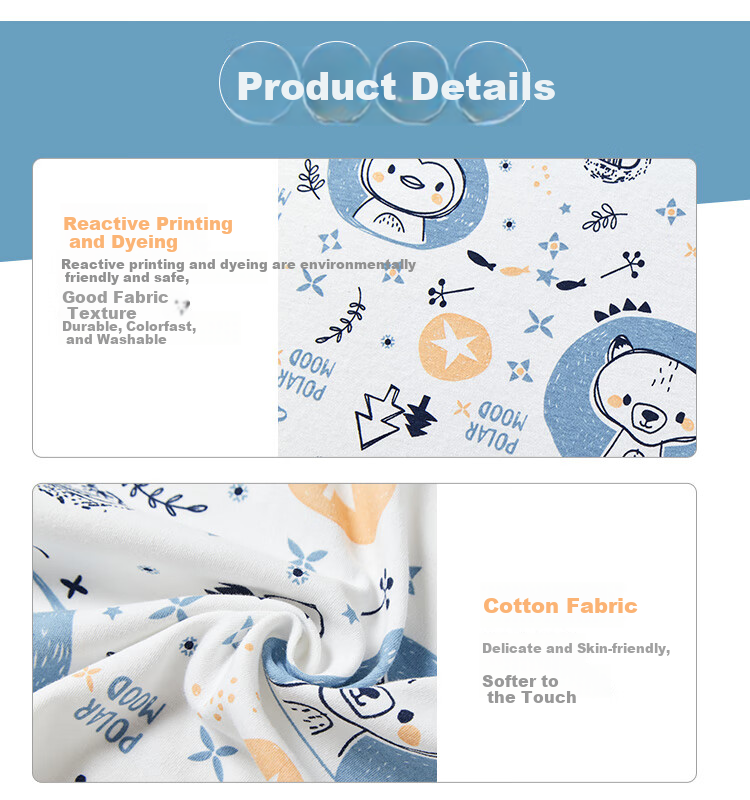 Xiqinbao Baby Crib Sheet, Pure Cotton, Infant Bedding, Kindergarten Bedding, [120*60cm], Bear Patter 7
