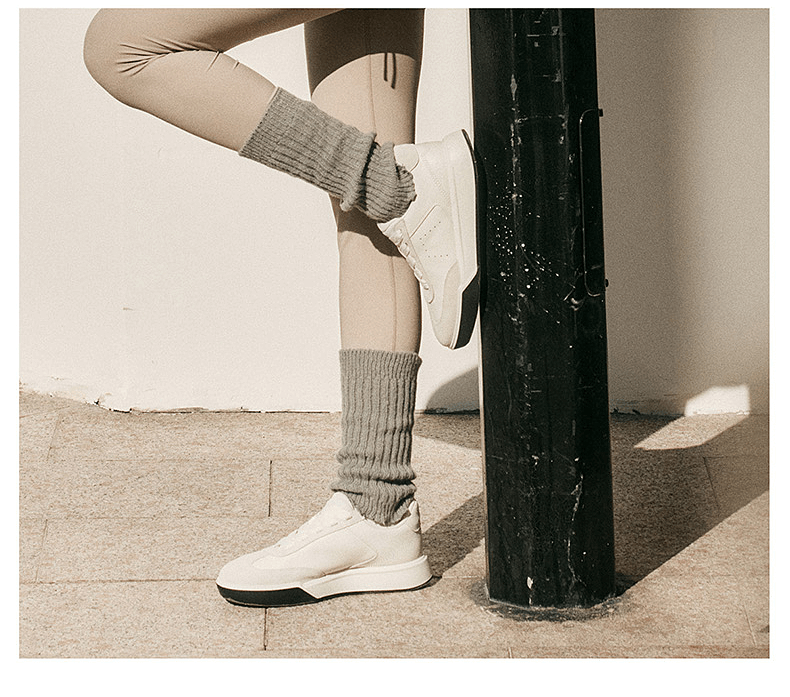 ECCO New Retro German Trainer Thick Sole Sneakers Women Street Sneakers 272833 Gray White/White Size 39 1