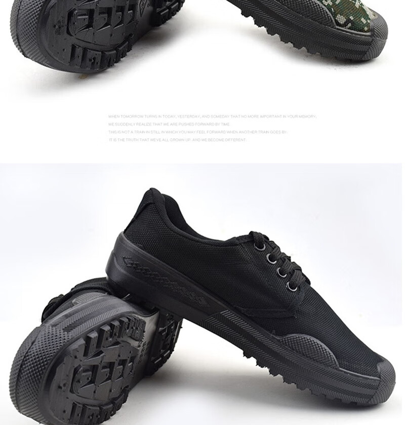 Laobaojia Camouflage Liberation Shoes Military Training Low-top Work Shoes Outdoor Construction Anti-slip Labor Protection Rubber Shoes Unisex Digital Size 43 5