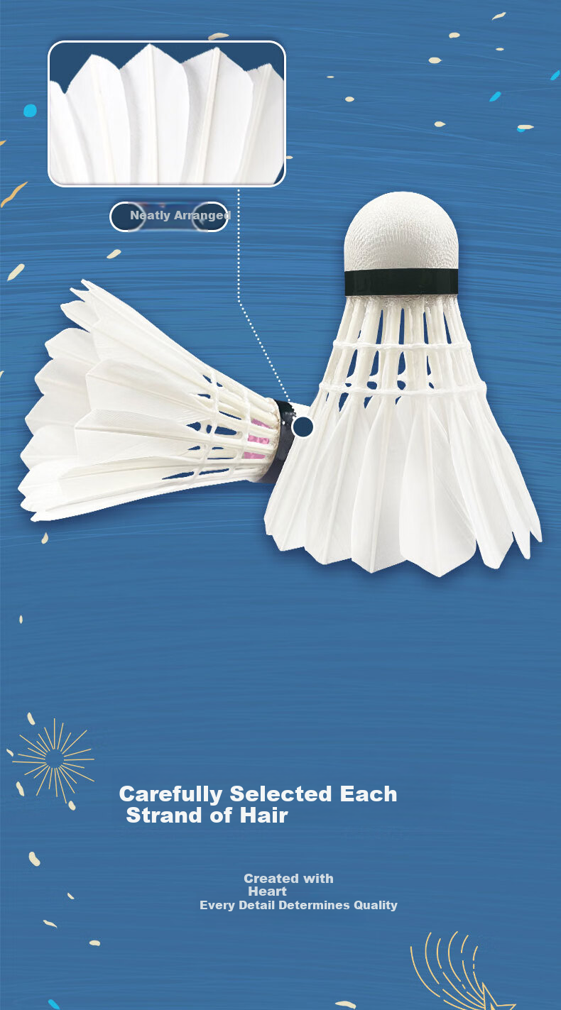 KUMPOO Professional Durable Flying Stable Competition Training Xunfeng Galaxy No. 4 Badminton Shuttlecocks, One Tube of 12 (77 Speed) 8