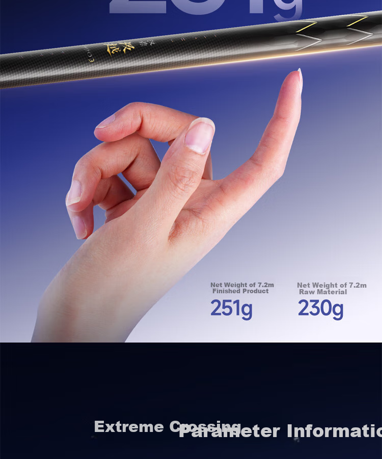 Handing Jiguang Lightweight Fishing Rod, All-Purpose Rod, Carbon Fiber Platform Fishing Rod, Ultra-Light And Ultra-Hard Hand Rod, Fishing Pole, Fishing Tackle Brand, 6.3m 13