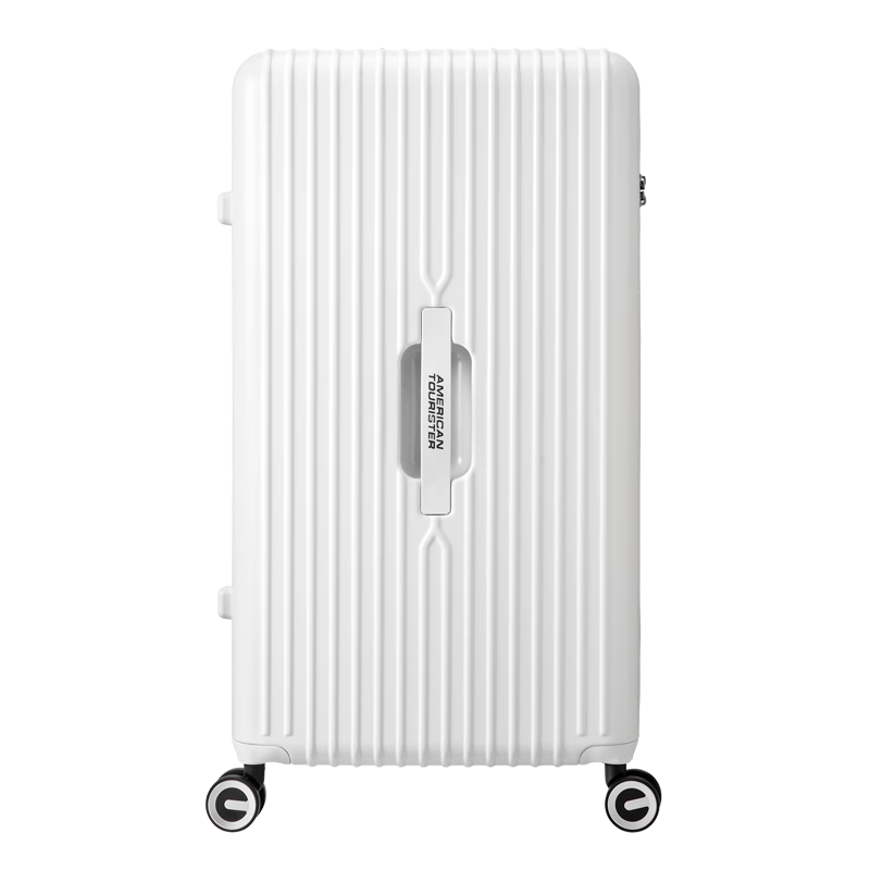 Mei Travel Luggage Deep Compartment Trolley Large Capacity Travel Suitcase PC Material TRUNK 79B Glacier White 30 Inch