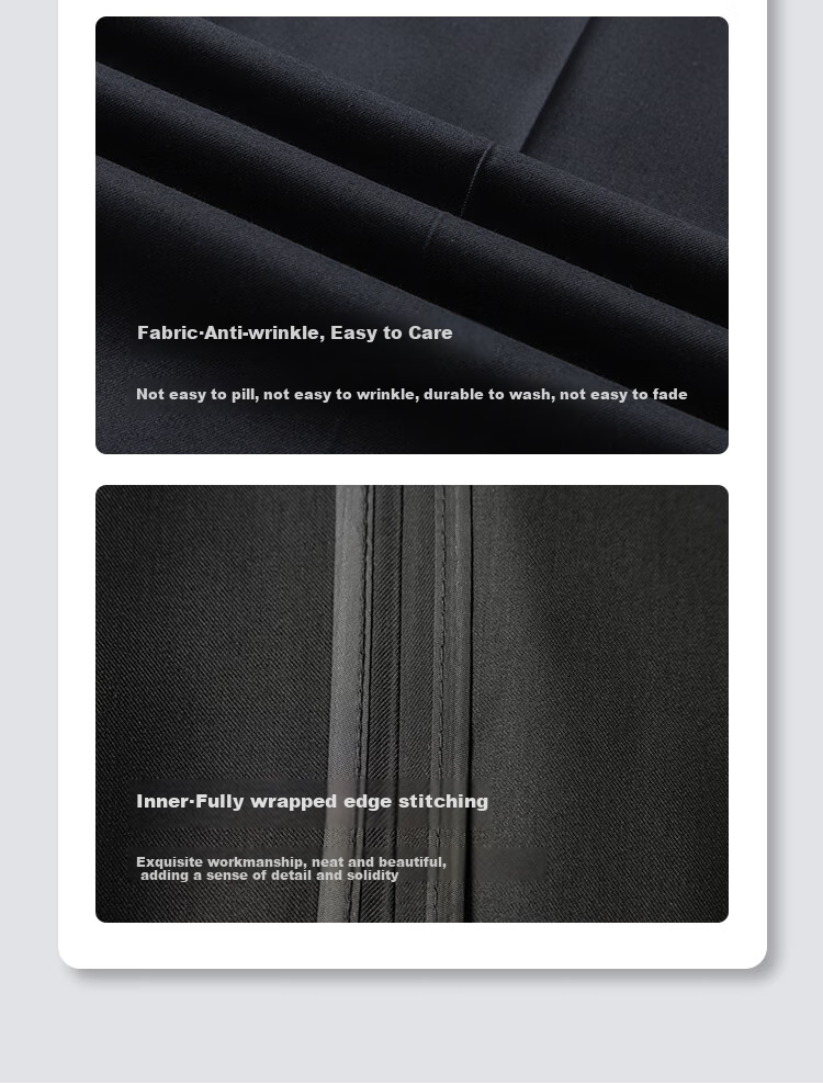 ROMON [Wrinkle-Resistant And No-Iron] Lightweight Dress Pants for Men, Casual Business Straight-Leg Trousers for Young And Middle-Aged Men, Dad's Long Pants 2