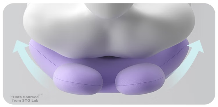 SITGOOD Lumbar Support Cushion, Office Back Pillow, STG Seat Pad, Long-Sitting Waist Protector, Mid-Autumn Festival Gift, Purple 6