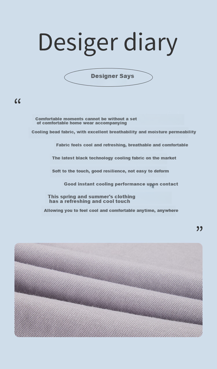 Yiershuang [Cooling] Women's Loungewear Set, Short-Sleeve Top And Long Pants, Comfortable Loose Pajamas for Wome 2