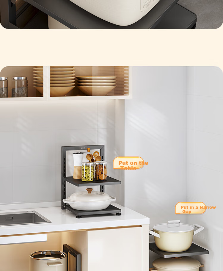 Ecoco Multi-Layer Sink Rack Cabinet Shelf Multi-Functional Four-Layer Pot Rack E25118 11