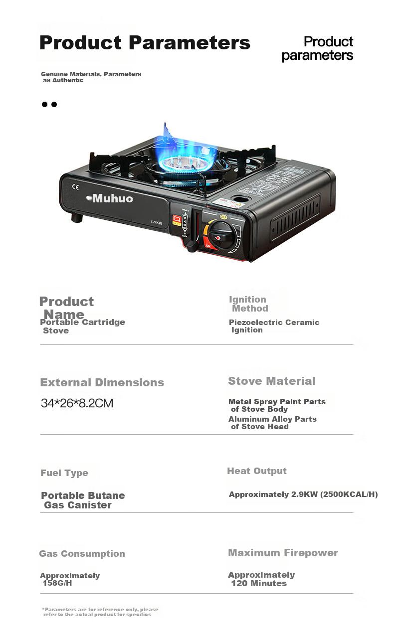 LINGDONGLI & Muhuo Portable Camping Gas Stove, Explosion-Proof Outdoor Burner for Cartridge, Magnetic And Butane Fuel 5