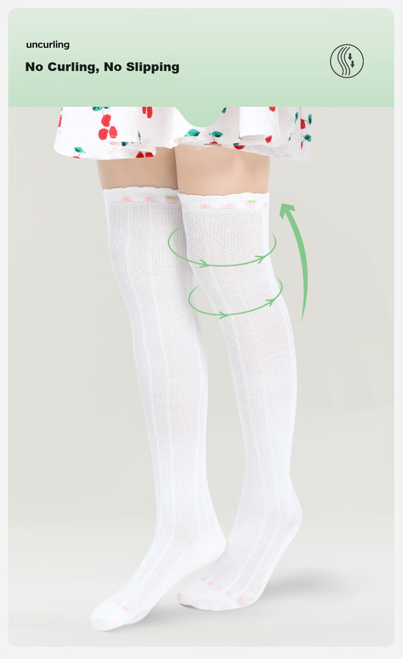 Barbie Children's Mid-Calf Socks, Girls' Thin Mesh Socks for Spring And Autumn, Baby Over-Knee High Socks, Half-Leg Socks 5