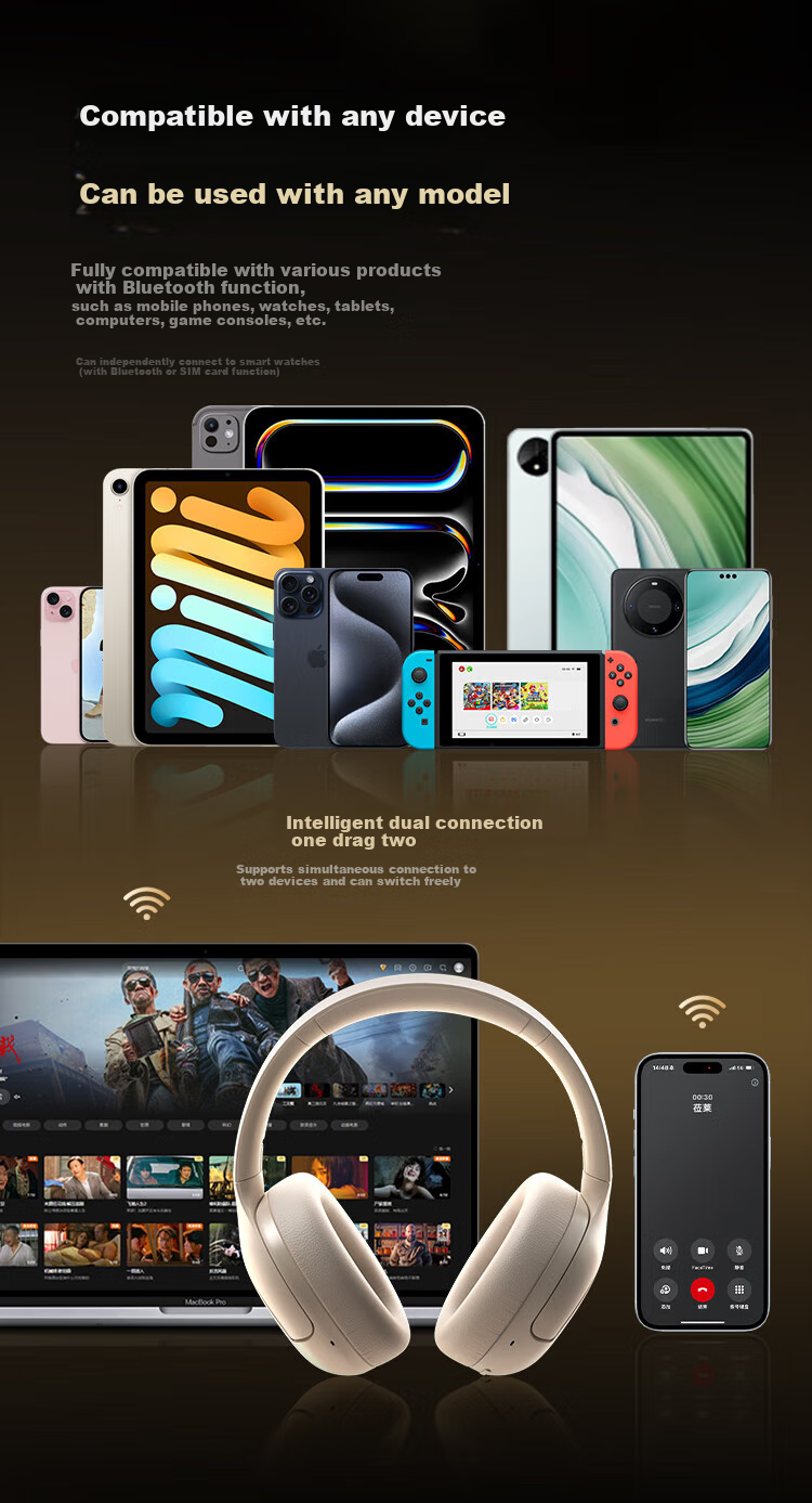 Linklike Bluetooth Headphones, Wireless High-Quality Sound, for Music, Running, Sports, Computer Gaming, E-Sports Top Ten, Ultra-Long Battery Life, Gift for Boyfriend Or Girlfriend 29