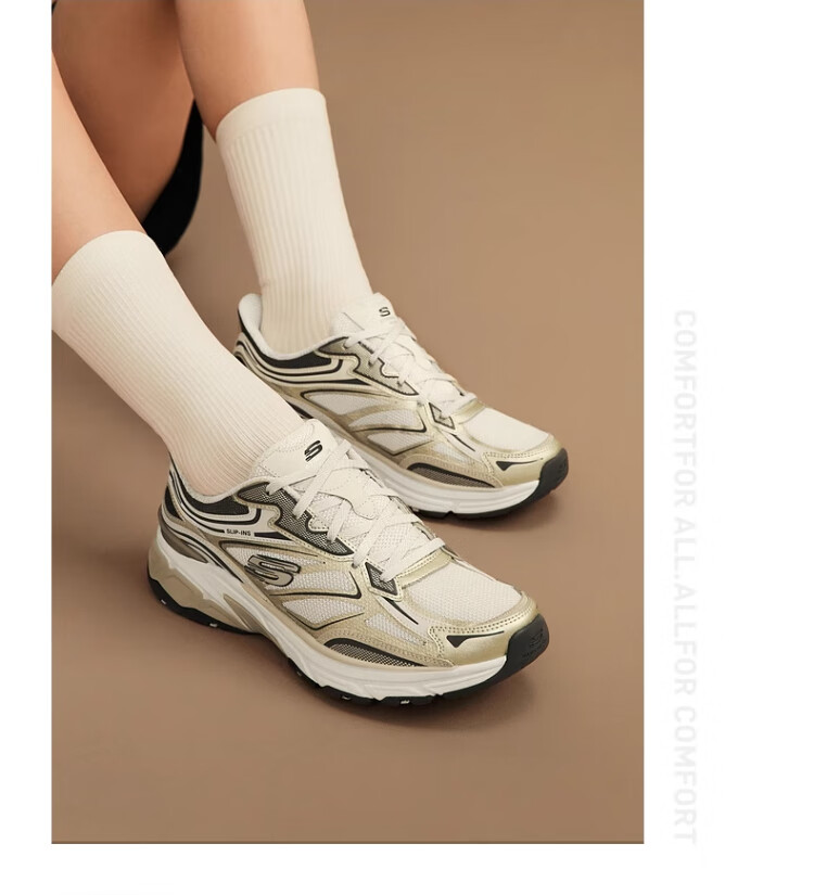 Skechers Silver Wing Women's Dad Shoes Casual Fashion Comfortable Height Increasing Sneakers 150711 36