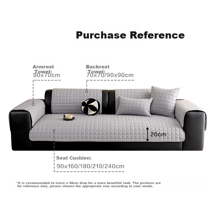 JD Original Four Seasons Cloud-Feel Brushed Sofa Cover, Simple Non-Slip Sofa Throw, Thickened Three-Seater Sofa Cushion, 90*180cm 11