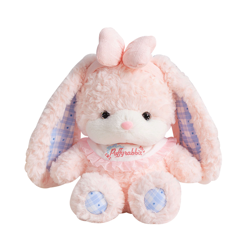 Beishangxing Little Rabbit Plush Doll Pillow, Children's Birthday Gift for Girls, Sleeping Companion Stuffed Toy Rabbit