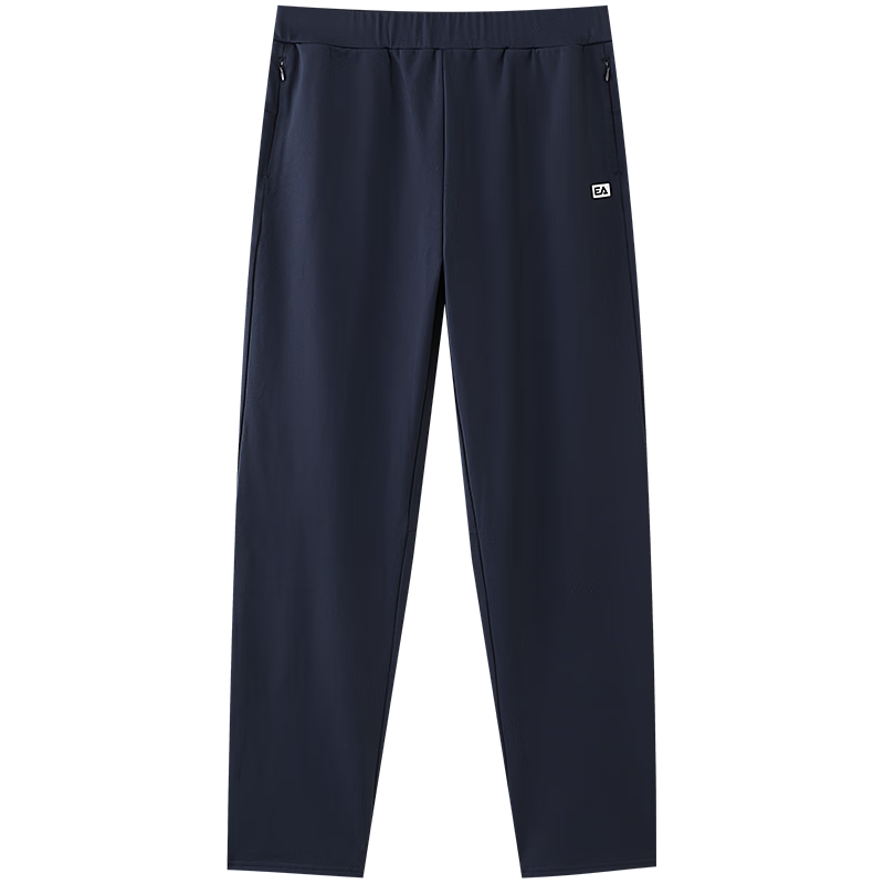 ELLE ACTIVE Simple Basic Fleece-Lined Pants for Women 2025 Autumn Winter New Casual Sports Straight-Leg Pants Navy Blue L