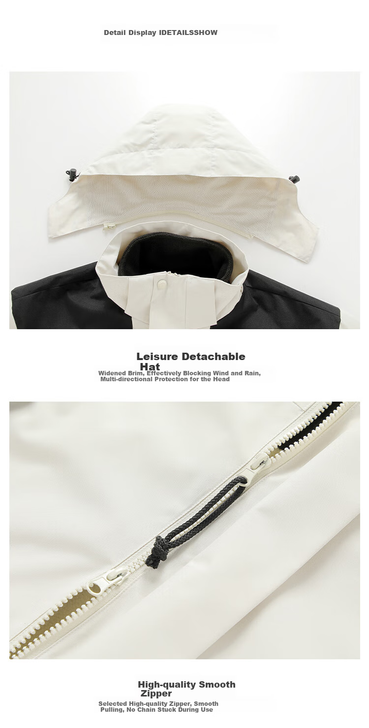 JEEP Three-In Detachable Windbreaker Jacket for Men, 2026 New Autumn And Winter Style, Windproof Outdoor Coat 3
