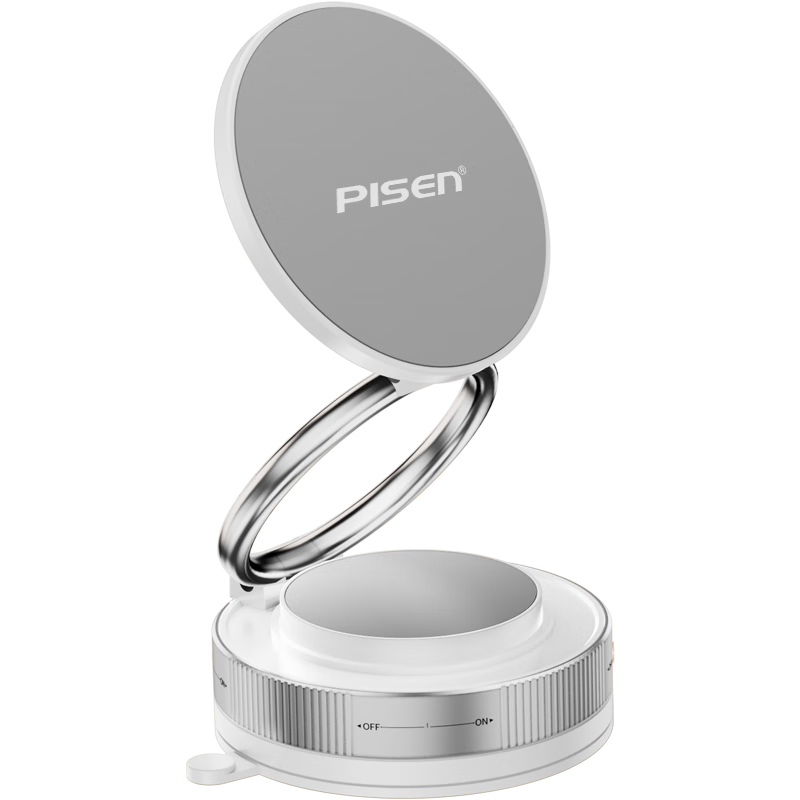 Pisen Car Magnetic Phone Holder MagSafe Vacuum Suction Cup for Car Navigation Dashboard Desktop Bedside Office Compact Portable 360° Rotation