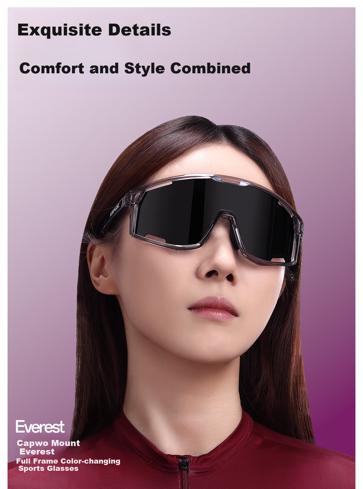 KAPVOE Full-Frame Photochromic Cycling Glasses for Day And Night Use, Outdoor Sports Goggles for Men And Wome 1