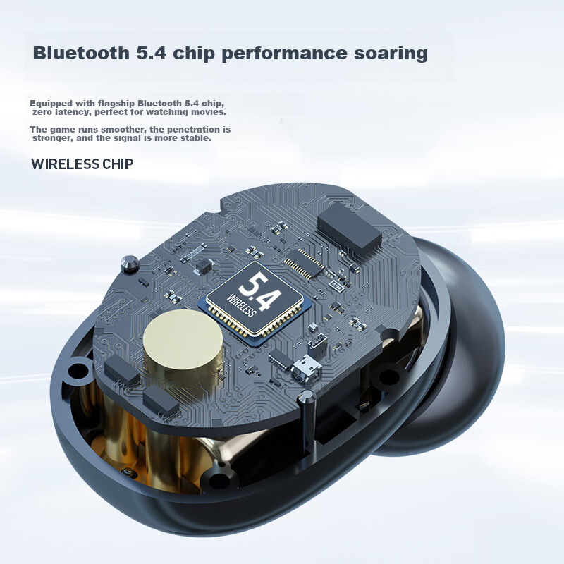 Chuanggu [Mirror Display | Flagship Top Configuration] Wireless Bluetooth Earphones In-Ear HiFi Sound Quality Invisible Long Battery Life Smart Noise Reduction Low Latency Music Gaming PUBG Sports