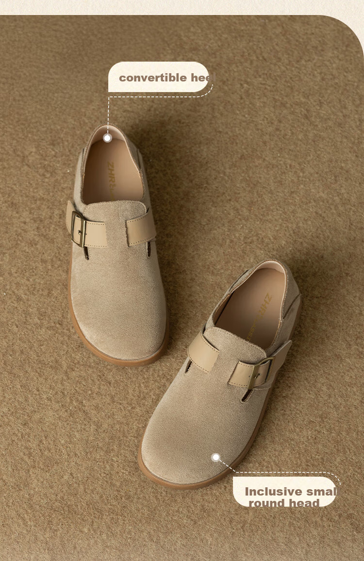 ZHR Bokeng Women's Versatile Lightweight Slip-On Casual Shoes with Soft Soles, Comfortable Commuter Shoes for Women, AB167 Khaki Color, Size 38 6