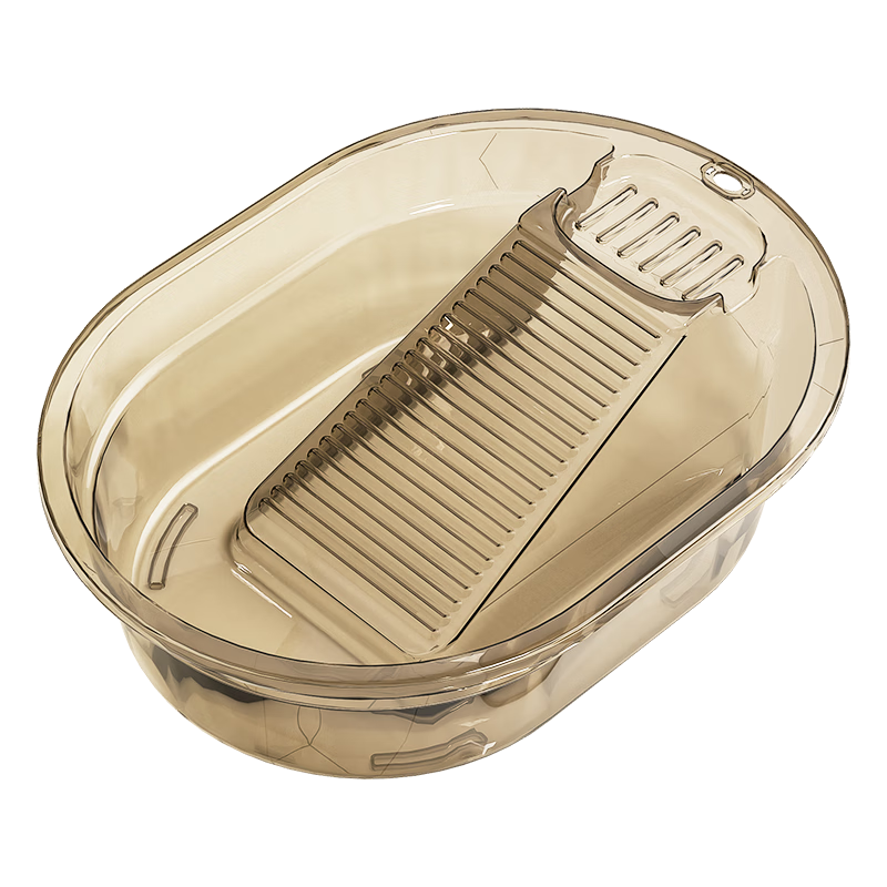 Mayflower 36cm Laundry Basin Single Pack Household Thickened Plastic Basin with Washboard Integrated Washing Basin