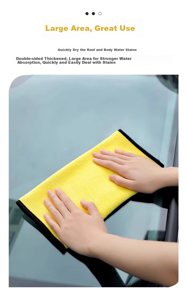 COODORA Car Wash Towel, Large Double-Sided Thick Cleaning Cloth for Car Washing, Lint-Free And Streak-Free, 75*35cm/2 Pack 7