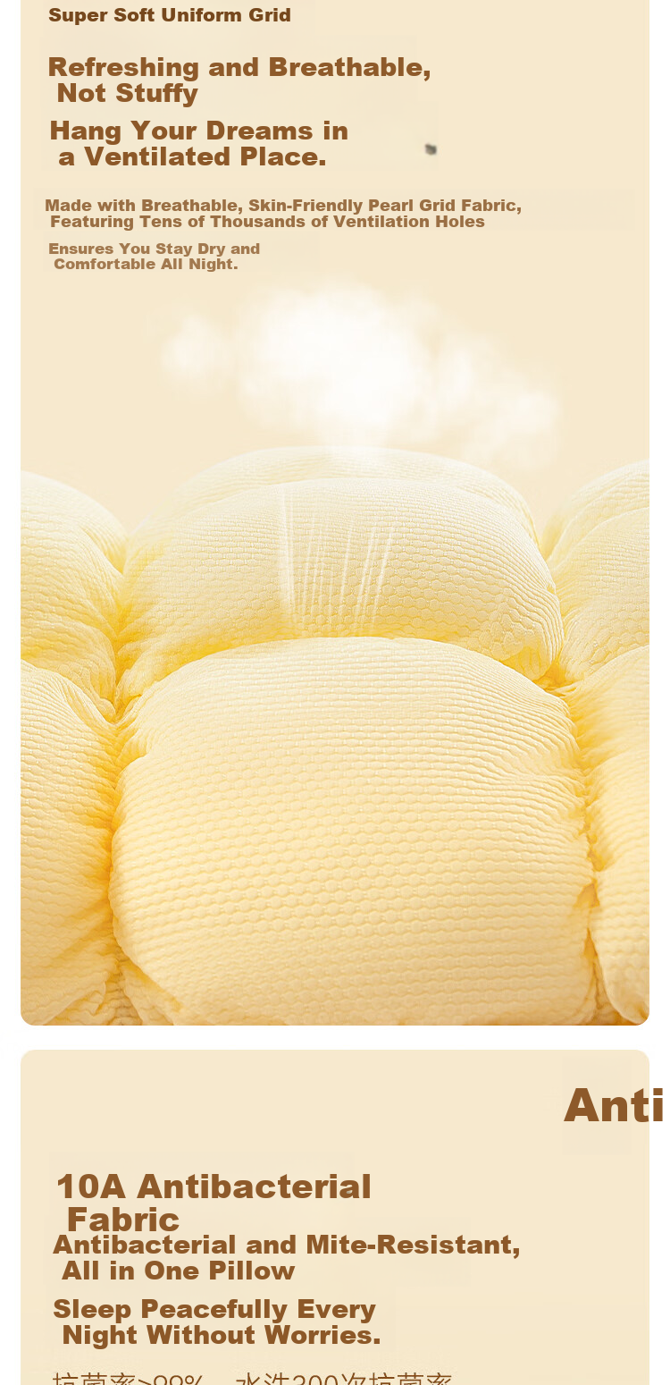 JD Original Puff Pillow, Soft And Fluffy Pillow with Antibacterial And Anti-Mite Properties, Class A Maternity And Baby Grade Soft Pillow, 40x60cm 5