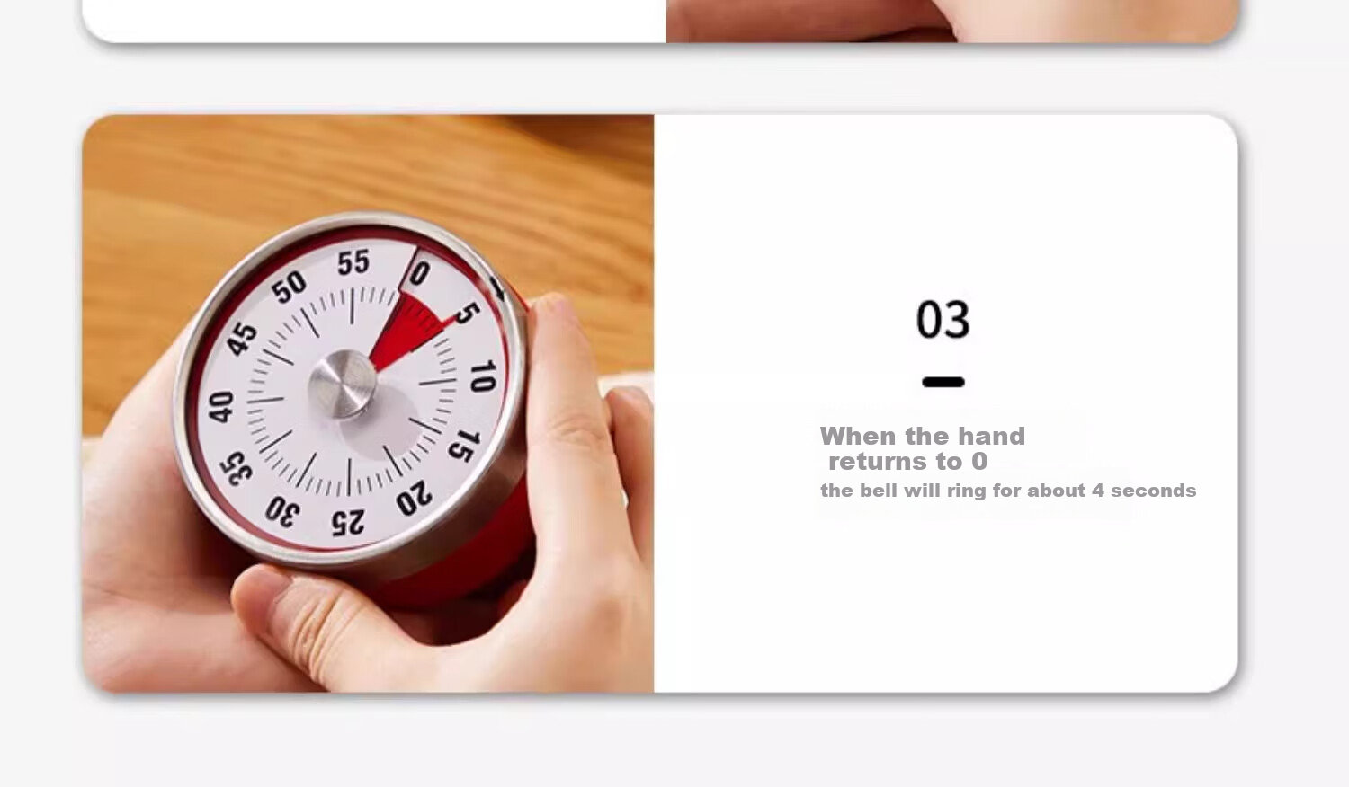 Deming Kitchen Timer Mechanical Core, Visualized Time Magnetic Timer, Kitchen Baking Countdown Timer 11