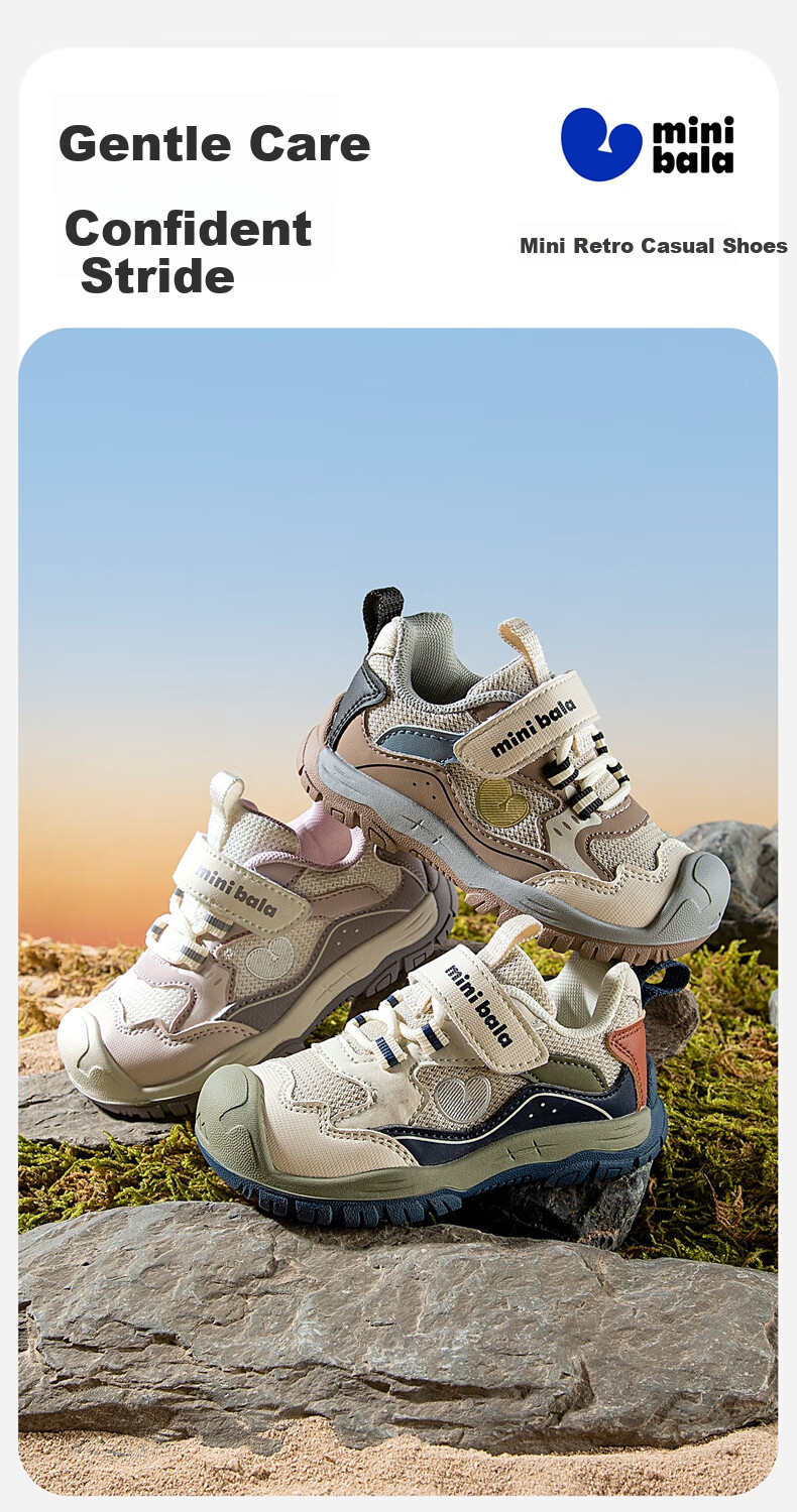 Minibala Spring And Autumn New Baby Walking Shoes, Closed-Toe Anti-Collision Toddler Casual Sneakers for Boys And Girls 1