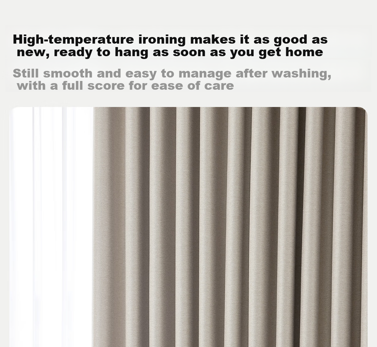 Jinchan Curtain Track Hooks for Bedroom High-End Curtains, Home Blackout Sun Protection, Milk Tea Color, 130*180 13