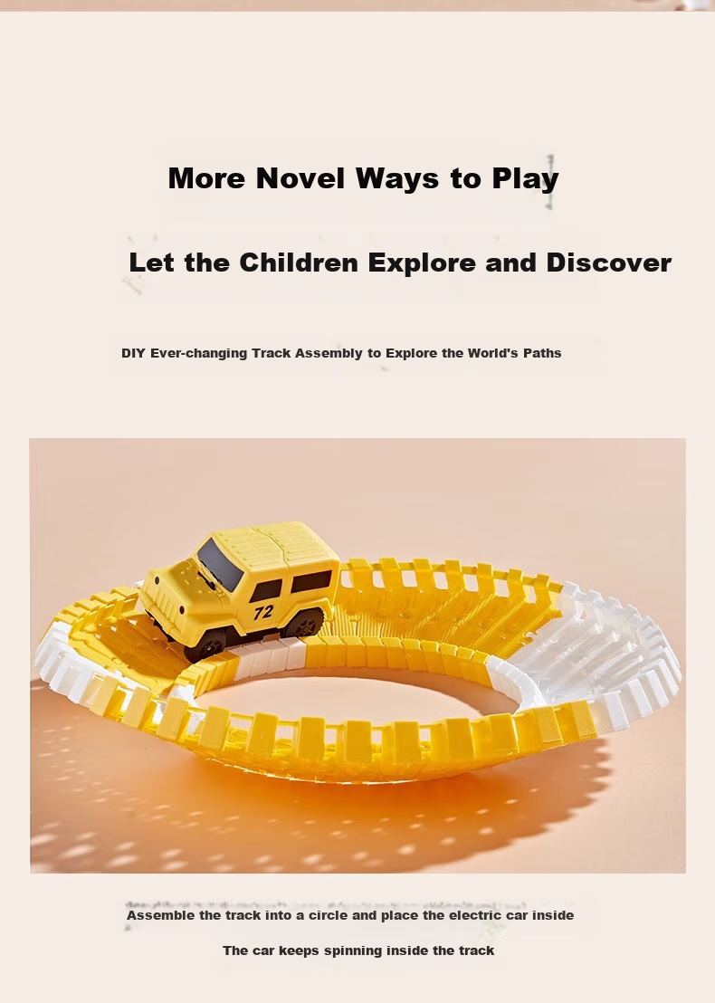 SHANGYUN Children's Transformable DIY Electric Track Car Toy, Adventure Game, Birthday Gift for Boys Aged 3-6 10