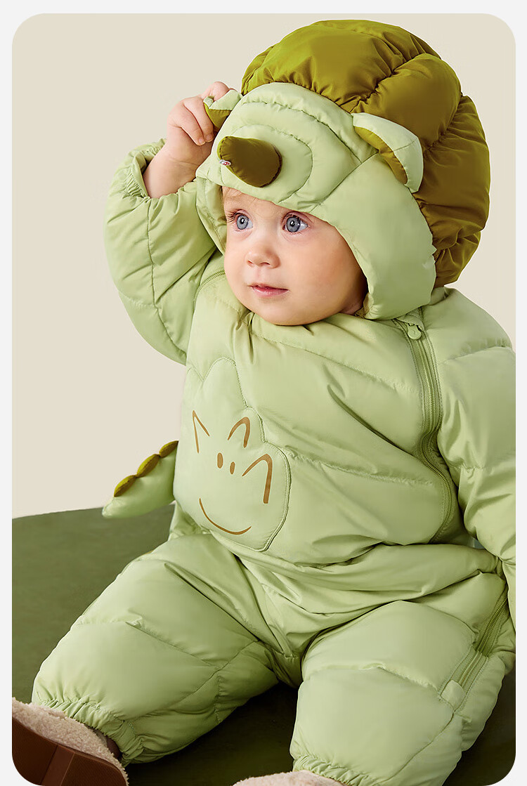 Minibala Bala Mini Egg Puff Unisex Baby Toddler Down Jumpsuit Warm Belly Protection Cute Winter Kidswear 11