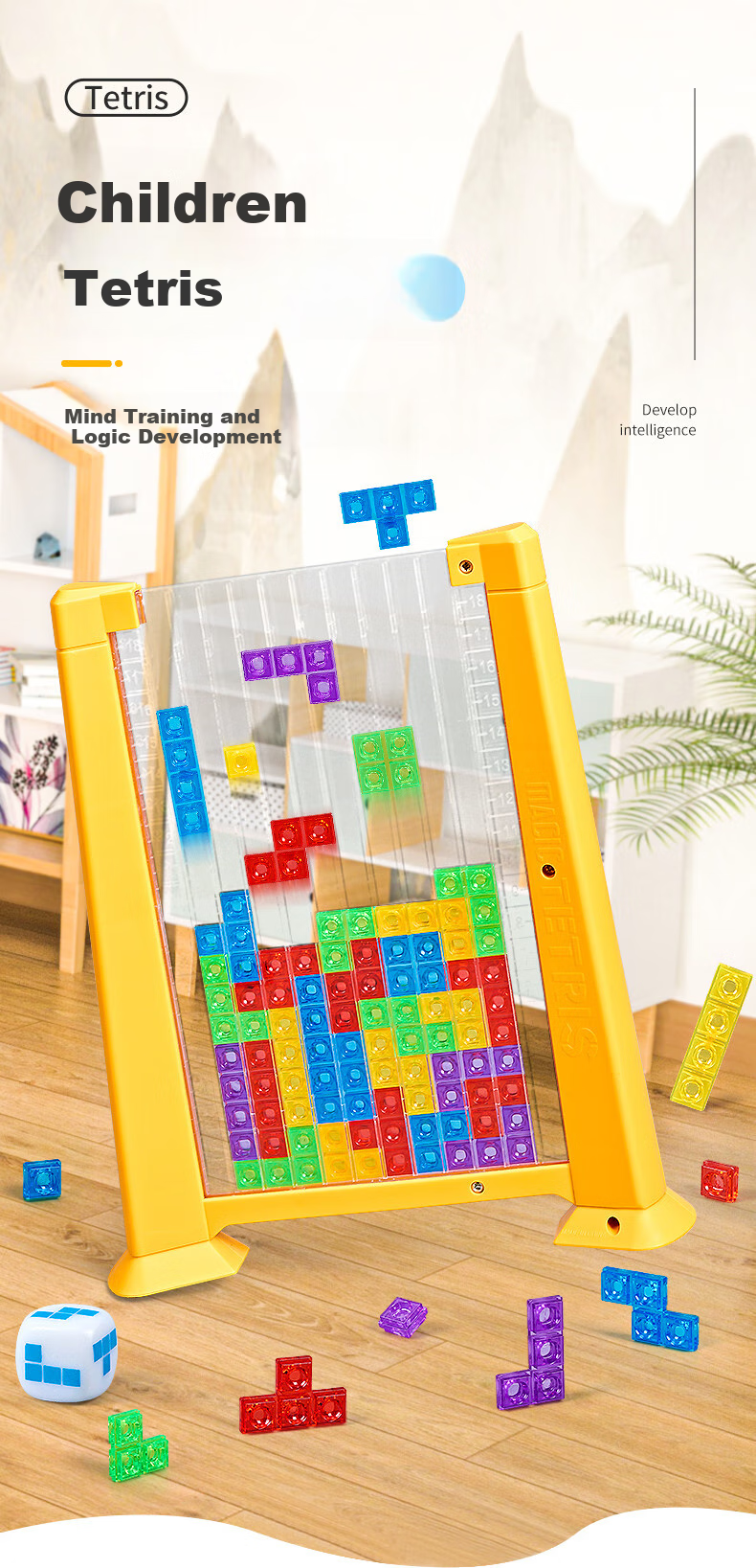 XST Russian Cube Children's Toy, 3D Assembly Building Blocks, Puzzle Board for 3-6 Year Olds, Intelligence Training And Thinking Skills Development 1