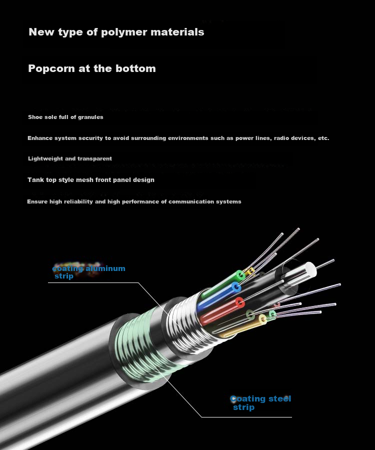 BOYANG GYTA53 Heavy Armor Buried Single-Mode Outdoor Optical Cable, 4-Core Optical Cable, Four-Core Twisted Pair Direct-Buried Armored Communication Fiber Optic Cable, 1 Meter, BY-GYTA53 9