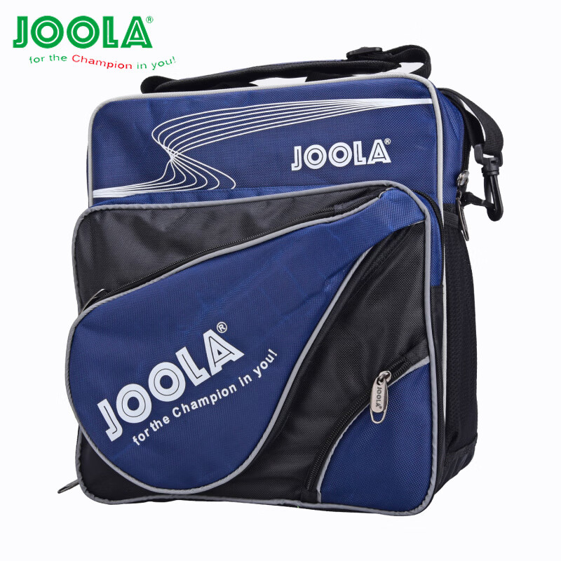 JOOLA, JOOLA Table Tennis Bag Shoulder Bag, Square Table Tennis Sports Bag with Shoe Compartment, Black And Blue
