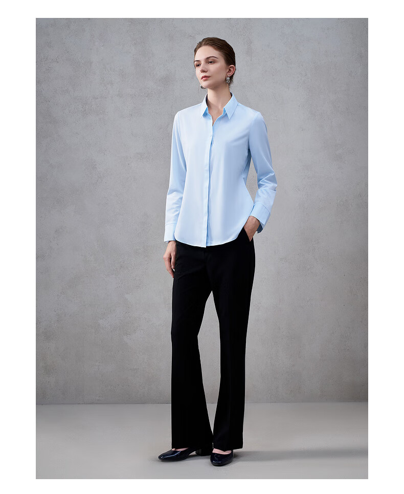 G2000 Modal Stretch Women's Long Sleeve Business Shirt, Comfortable for All Seasons, Mall Edition 11