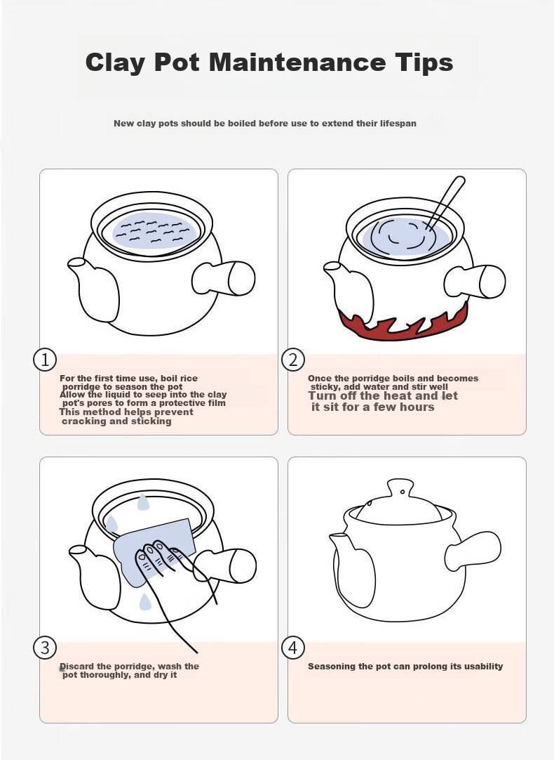 JIWUSENLIN Ceramic Sand Pot for Frying Medicinal Herbs, Heat-Resistant Traditional Chinese Medicine Pot, Health-Preserving Stew Pot, Herbal Medicine Cooking Pot, Home-Use Sand Pot, 2 Liters 9