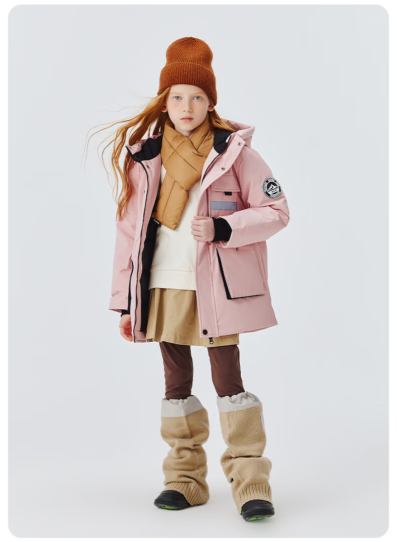 SNOWFLYING Kids Down Jacket Boys Girls Winter Thick Warm Pink 170 10
