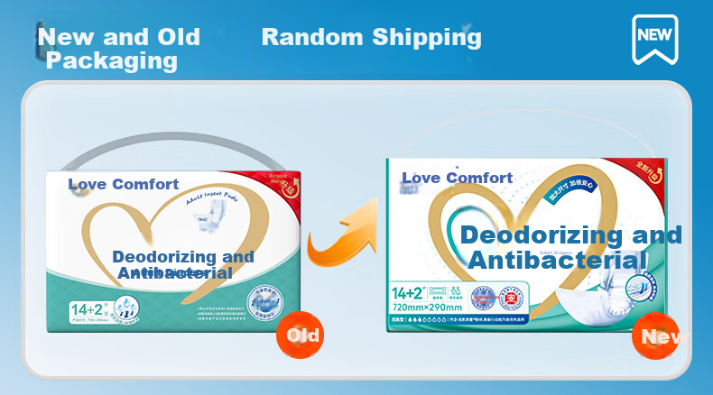 Aishule Adult Diapers Straight Strip L80 Pieces (Size 49*22cm), Odor-Resistant, Antibacterial, for Elderly And Postpartum Women, Incontinence Pads 1