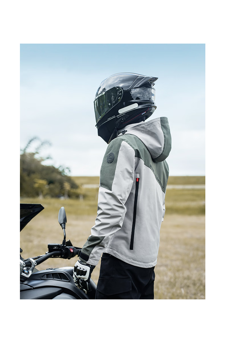 STAR FIELD KNIGHT Motorcycle Riding Jacket for Men, All-Season Use, Warm Fleece-Lined, Anti-Freeze, Water-Resistant, Motorbike Riding Windproof Coat, Size L 42