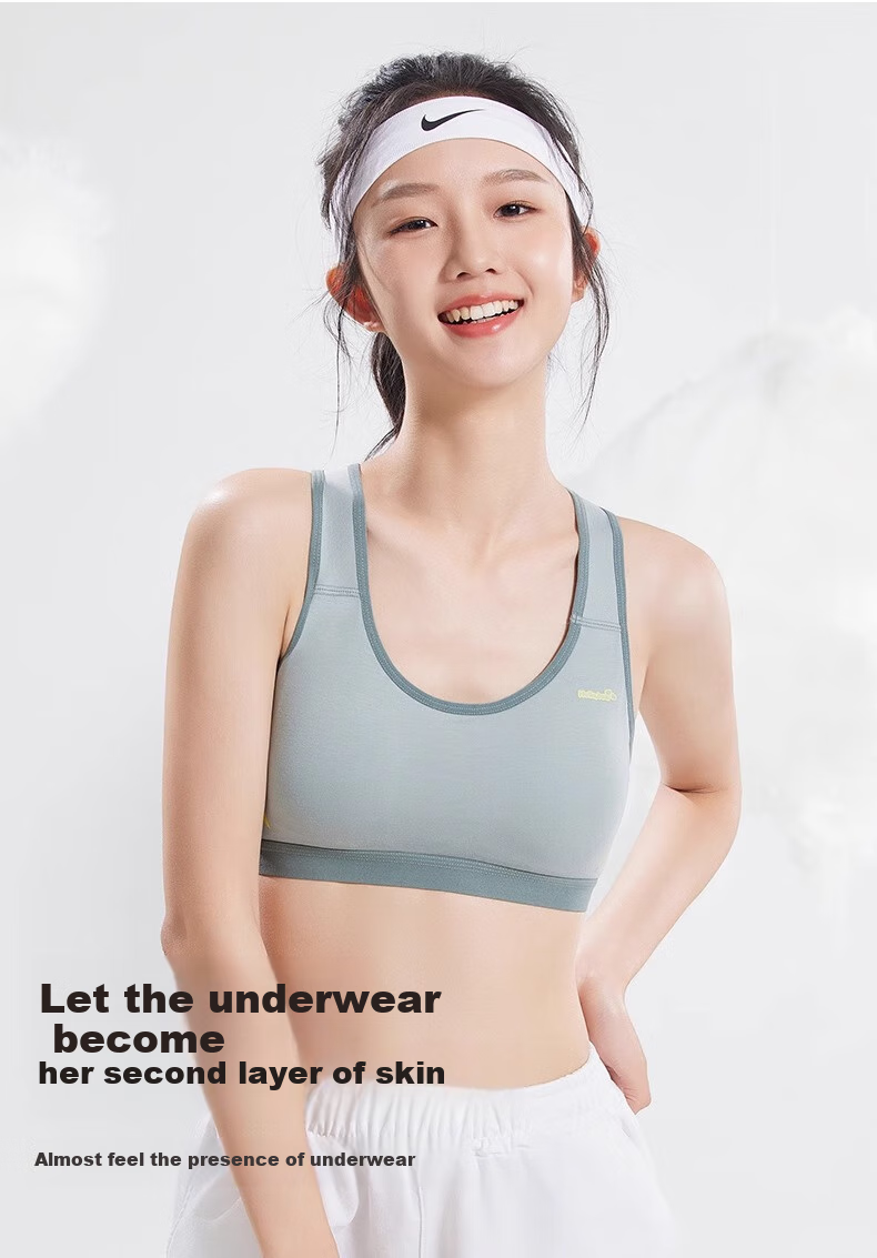 MiiOW Girls' Sports Bra for Middle And High School Students, Teenage Development Stage Two And Three Sports Bra with Anti-Shock Desig 12