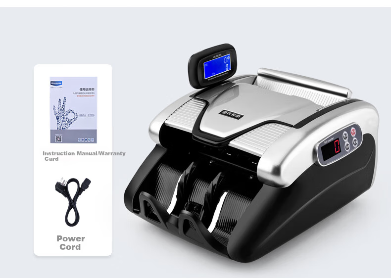Weirong 100B Banknote Counter with Silver Black Spot Detection for Bank Use, Supports New RMB, Commercial Office Portable Currency Detector 2025 Model 8