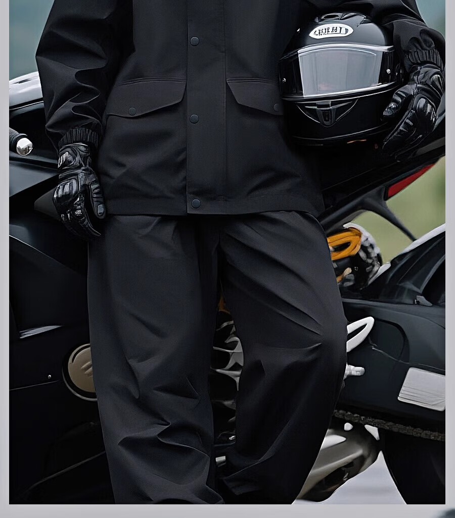 Lido According to Chen Reflective Raincoat for Riders Hooded Full-Body Rainproof Outdoor Duty Factory Electric Bike Adult Split Rain Poncho Customizable 9