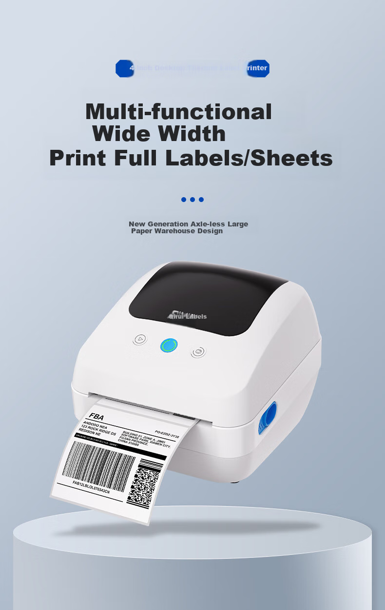 QIRUI QR-888XPro Bluetooth Thermal Label Printer for Express Delivery, Cross-Border 300dpi High-Definition Model, 108MM Self-Adhesive Electronic Shipping Label Printer 1