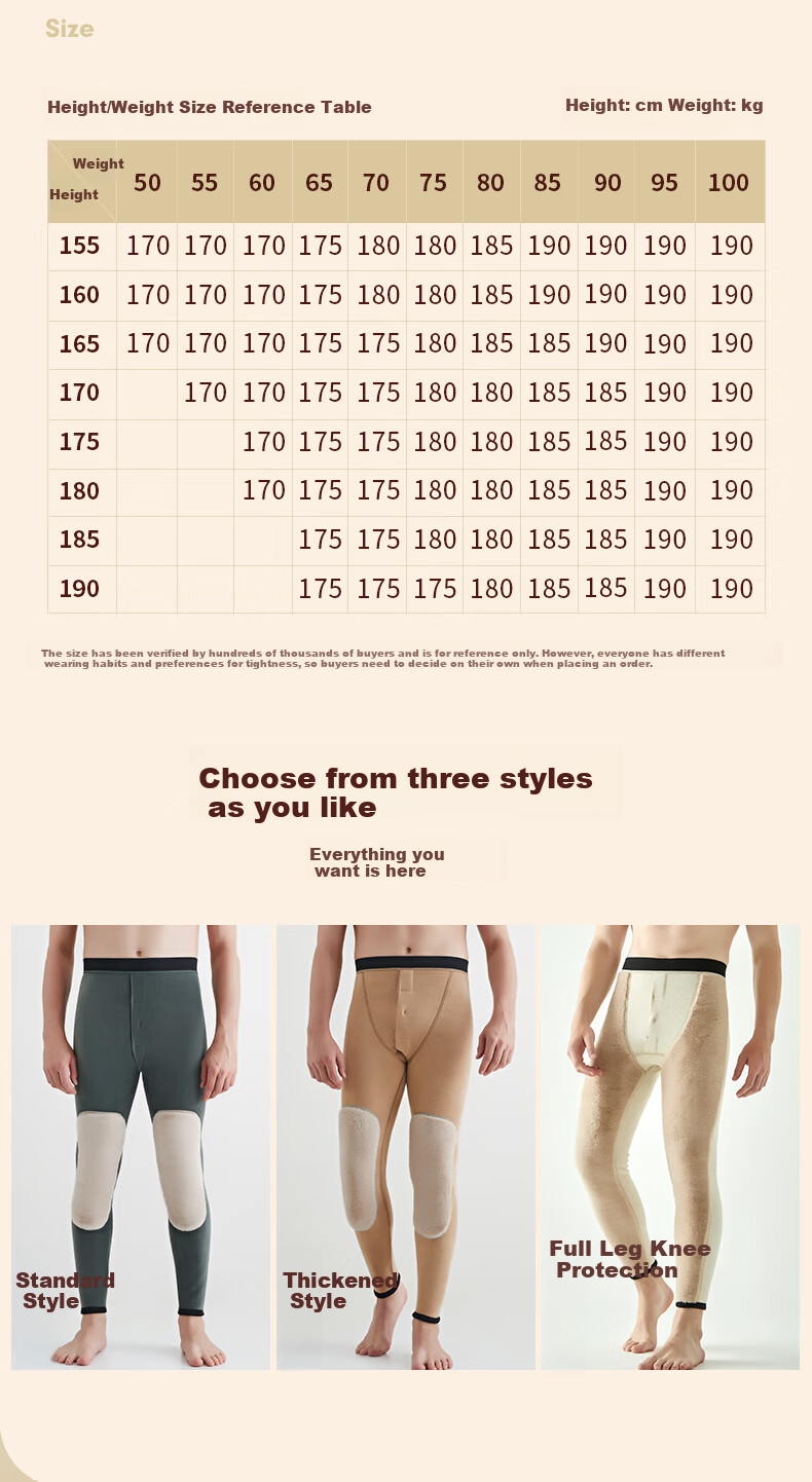 Hengyuanxiang [Winter Bestseller] Thermal Underwear for Men And Women, Wool-Lined Fleece-Lined Thickened Knee And Waist Protection Winter Cold-Resistant Base Layer Cotton Pants 12
