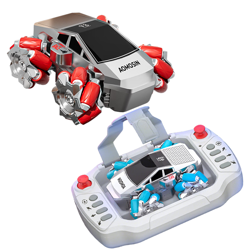 Aomengxing Mini Remote Control Car Boys Toy Desktop Amphibious Stunt RC Drift Car Children's Day Gift