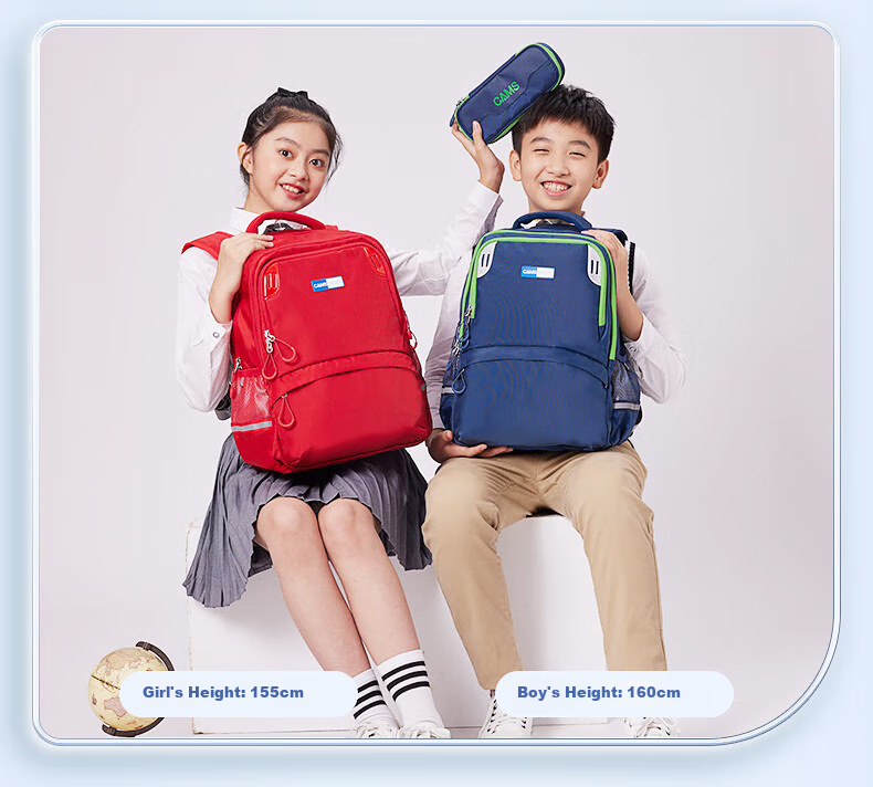CAMS Suspended Weight Reduction Backpack for Grades 1-3 Male And Female Students, Large Capacity Elementary And Middle School Lightweight Spine Protection S02901 5